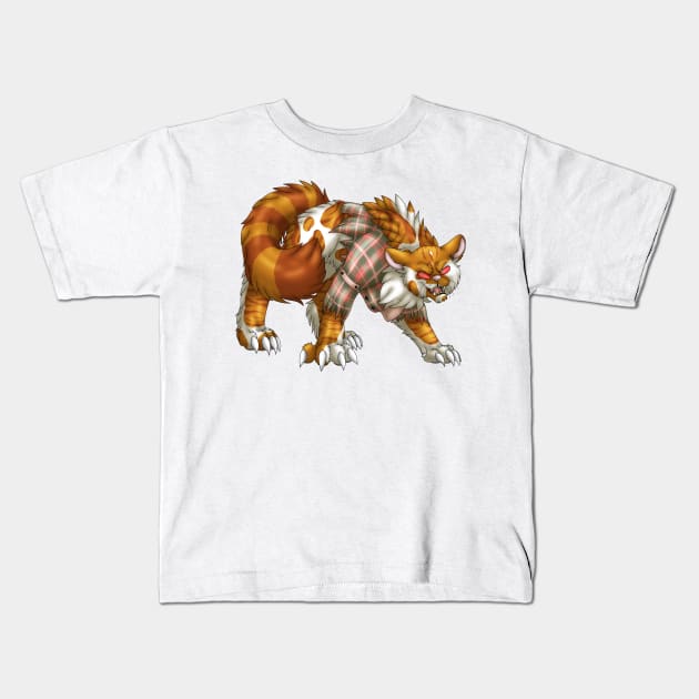 WereCat: Ginger Bicolor Tabby Kids T-Shirt by spyroid101